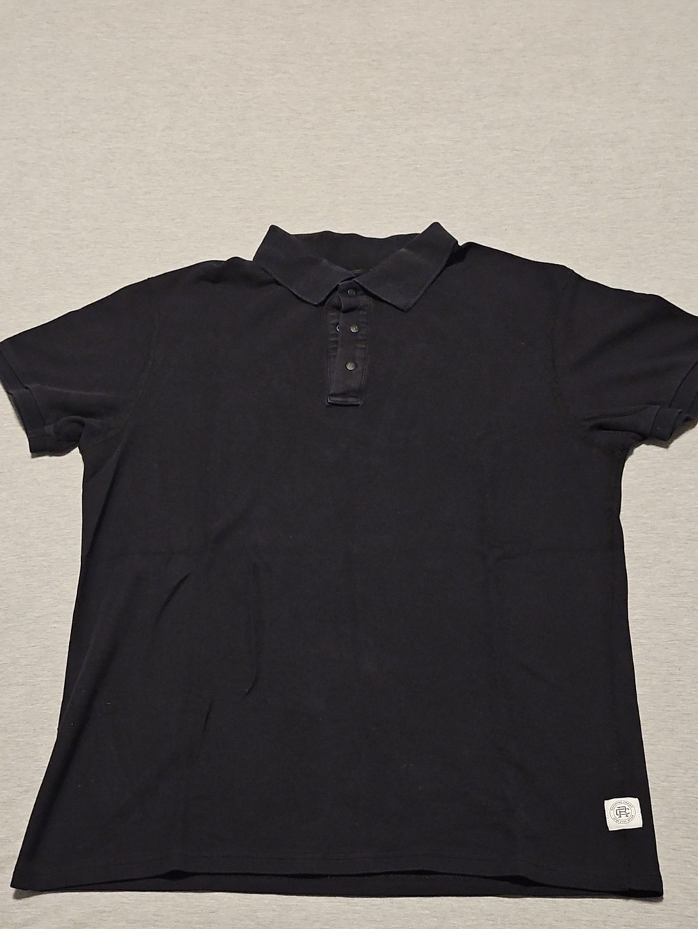 Reigning Champ Black Pique Polo